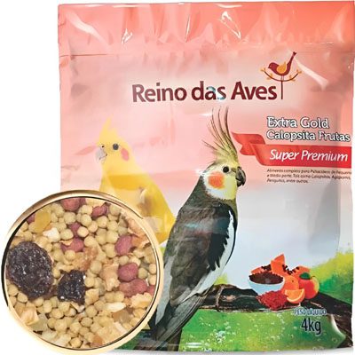 Ração Para Calopsita, Extra Gold Calopsita Frutas 4kg